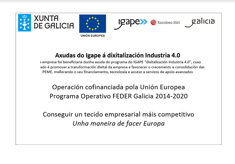 Cartel de las ayudas del IGAPE a la digitalización industria 4.0